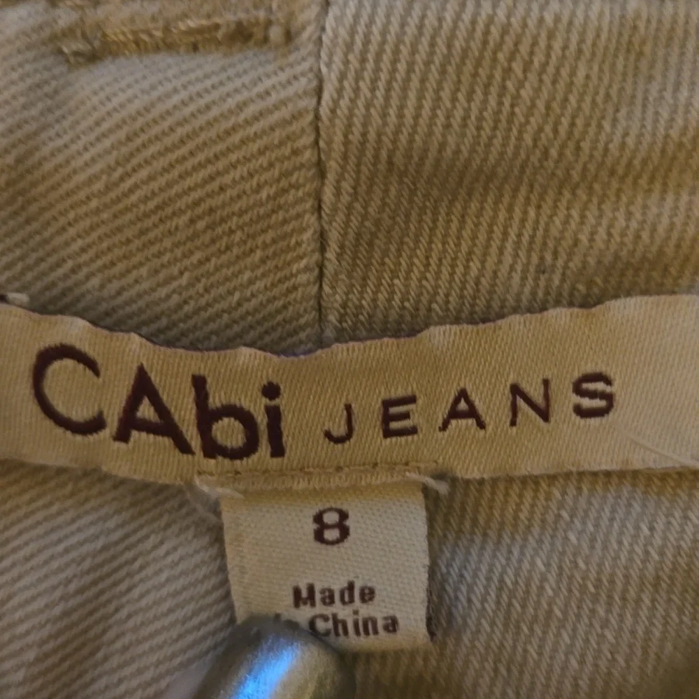 CABI LouLou Style#406 Straight Leg Mid Rise Denim Pants Sz 8 in Cafe Au Lait Y2K - Picture 12 of 13
